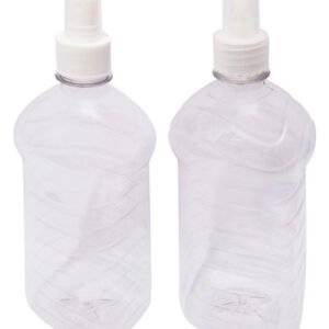 7 Frascos Plásticos Cristal Pet 1l Válvula Spray S Ama