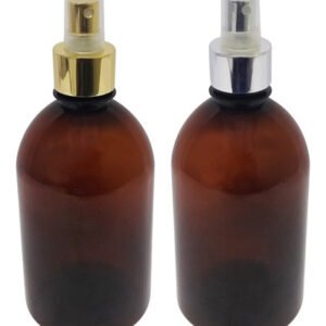 12 Frascos Plásticos Âmbar Pet 500ml Válvula Spray L Sab