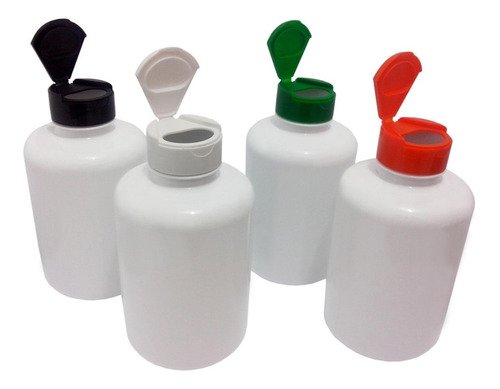 40 Frascos Plástico Branco Pet 500ml Tampa Fliptop Cap Sup
