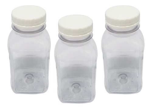 24 Frasco Plástico Cristal Pet 200ml Tam Rosca S/ Lacre Qua