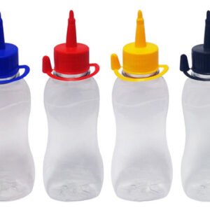 110 Frascos Plástico Cristal Pet 200ml C/ Bico Aplicador Cat