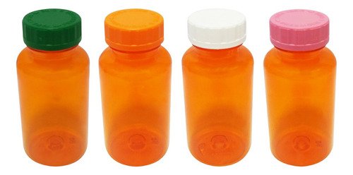 22 Frascos Plásticos Laranja Pet 240ml Com Tampa Child Sup - Imagem 2