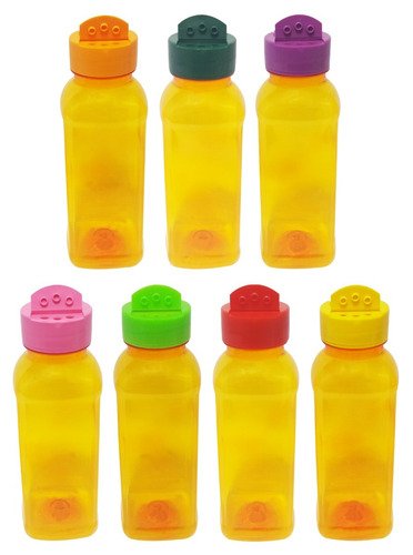 180 Frascos Plástico Laranja Pet 300ml Tempero Fliptop Qua - Imagem 3