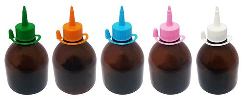 18 Frascos Plástico Âmbar Pet 300ml C/ Bico Aplicador Sab - Imagem 2