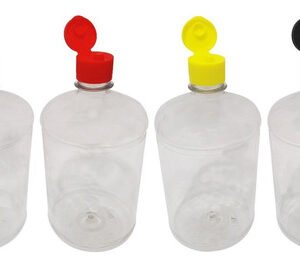 138 Frascos Plástico Cristal Pet De 1l Com Tampa Fliptop Sab