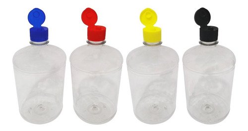 138 Frascos Plástico Cristal Pet De 1l Com Tampa Fliptop Sab
