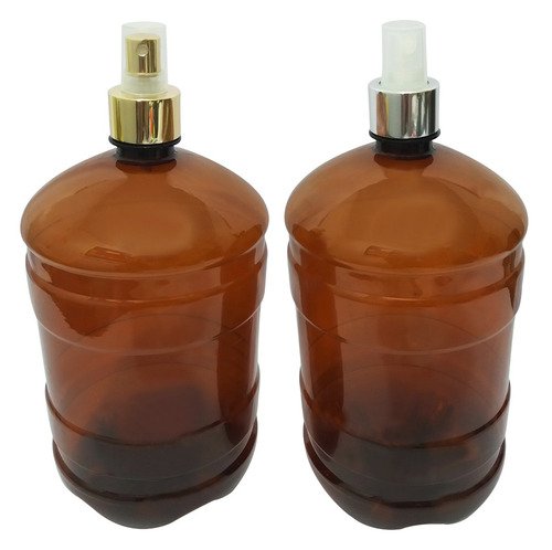 3 Frascos Plásticos Âmbar Pet 2l Com Válvula Spray L Gro