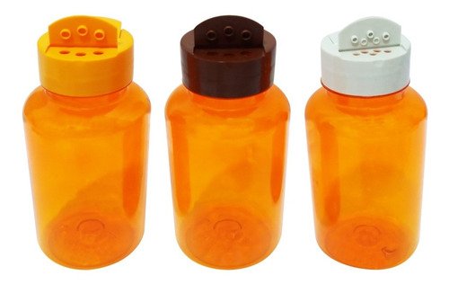 210 Frasco Plástico Laranjado Pet 240ml Tempero Fliptop Sup - Imagem 3