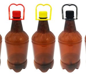 360 Frasco Plástico Âmbar Pet 1l Cerveja Tampa Alça Growler