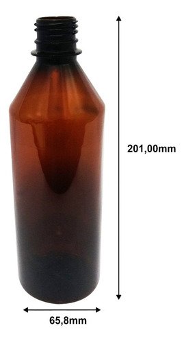 106 Frasco Plástico Âmbar Pet 500ml Tampa L Batoque Cos - Imagem 7