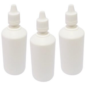 54 Frasco Plástico Branco Pe 100ml C/ Tampa Lacre Gotejador