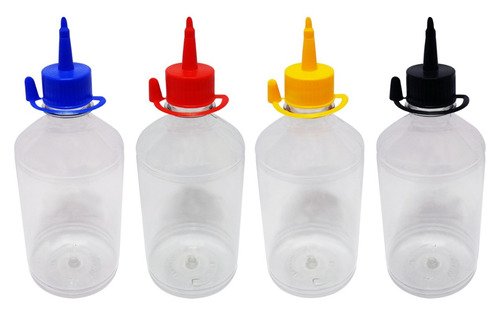 48 Frascos Plástico Cristal Pet 500ml C/ Bico Aplicador Far