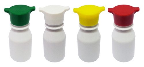 18 Frasco Plástico Branco Pet 60ml Tampa Rosca 2 Bico