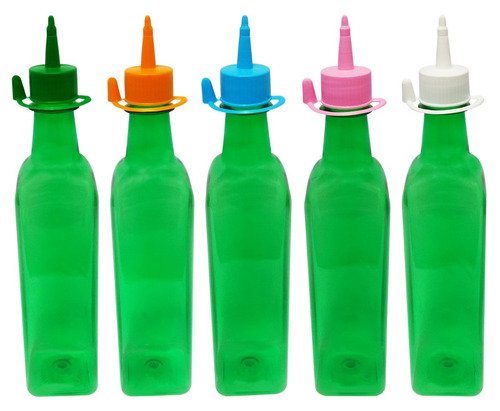 12 Frascos Plástico Verde Pet 500ml C/ Bico Aplicador Aze - Imagem 2
