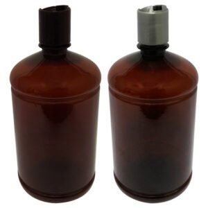 49 Frascos Plástico Âmbar Pet De 1l Com Tampa Disktop Sab