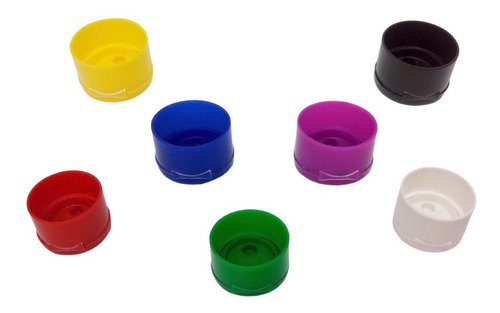 750 Tampas Plásticas Coloridas Batoque Fliptop Bocal 24 - Imagem 2