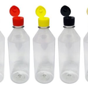 11 Frascos Plástico Cristal Pet 500ml C/ Tampa Fliptop Cos