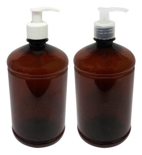 126 Frascos Plásticos Âmbar 1l Válvula Bico De Pato S Sab