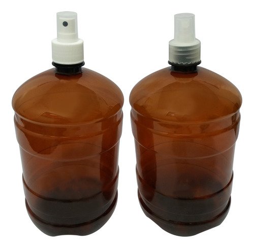 3 Frascos Plásticos Âmbar Pet 2l Com Válvula Spray S Gro
