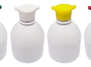 55 Frasco Plástico Branco Pet 300ml Tampa Rosca 2 Bico Sab