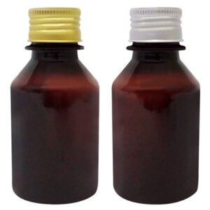 157 Frasco Plástico Âmbar Pet 120ml Tampa L Batoque Far