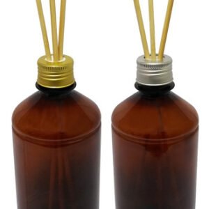 44 Frascos Plástico Âmbar 500ml Tampa Difusor Varetas Far