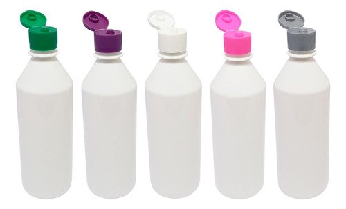 108 Frascos Plástico Branco Pet 500ml C/ Tampa Fliptop Cos - Imagem 2