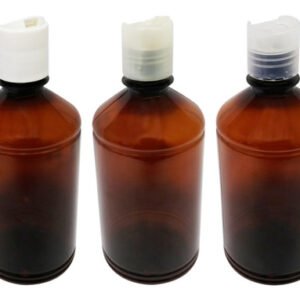 48 Frascos Plástico Âmbar Pet 500ml C/ Tampa Disktop Far