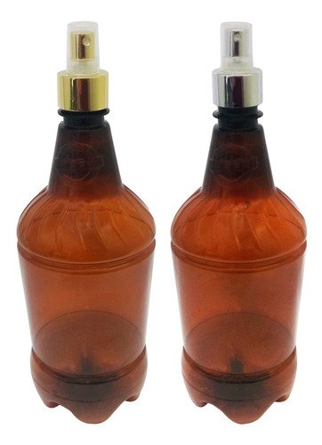 47 Frascos Plásticos Âmbar Pet 1l Com Válvula Spray L Gr2