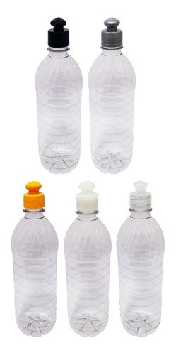 150 Frascos Plásticos Cristal 800ml Com Tampa Pushpull Que - Imagem 3