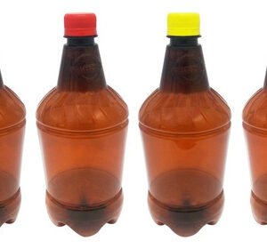 62 Frasco Plástico Âmbar Pet 1,5l Com Tampa Rosc Lacre Gr2