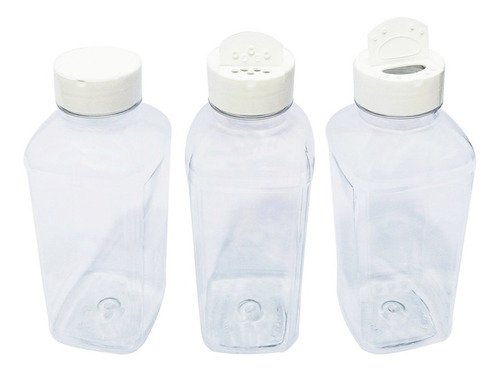 10 Frascos Plástico Cristal Pet 900ml Tempero Fliptop Qua