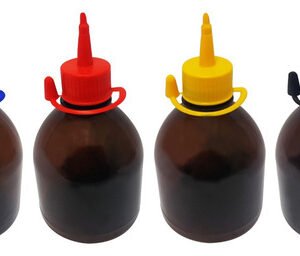 160 Frascos Plástico Âmbar Pet 300ml C/ Bico Aplicador Sab