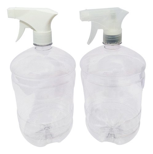 3 Frascos Plásticos Cristal Pet 2l Com Válvula Gatilho Gro