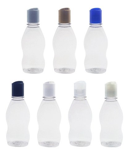 34 Frascos Plástico Cristal Pet 190ml C/ Tampa Disktop Mol