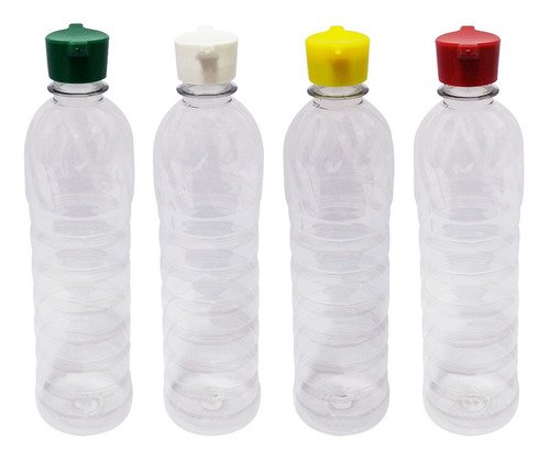 98 Frasco Plástico Cristal Pet 500ml Tampa Rosca 2 Bico Lim - Imagem 2