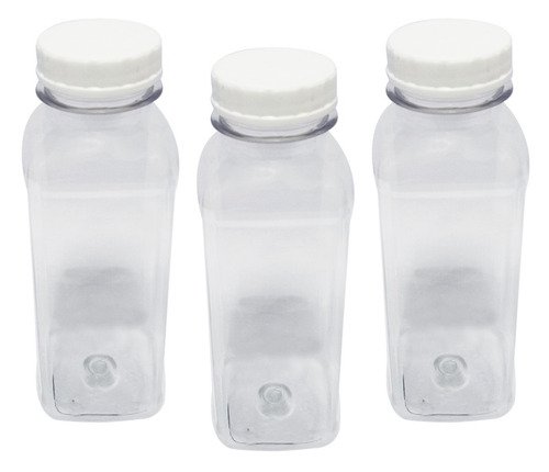 18 Frasco Plástico Cristal Pet 300ml Tam Rosca S/ Lacre Qua