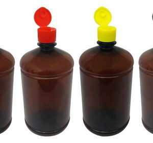 138 Frascos Plástico Âmbar Pet De 1l Com Tampa Fliptop Sab