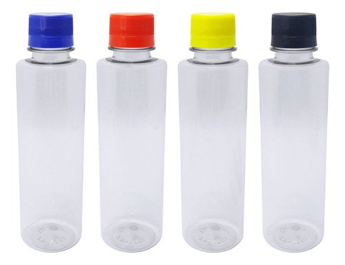 216 Frascos Plástico Cristal Pet 250ml Tampa Rosca Lacre Cos