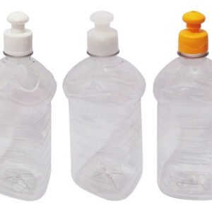 7 Frascos Plásticos Cristal Pet 1l Com Tampa Pushpull Ama