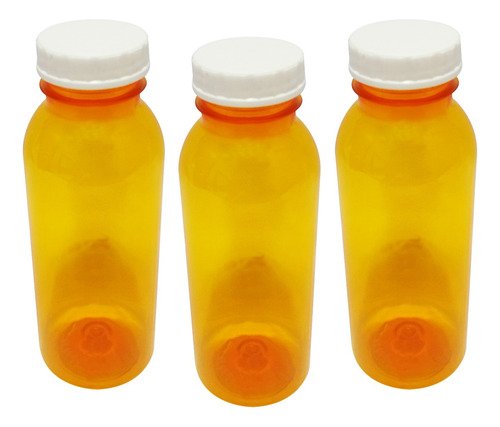 360 Frasco Plástico Laranja Pet 300ml Tam Rosca S/ Lacre Det