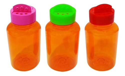 210 Frasco Plástico Laranjado Pet 240ml Tempero Fliptop Sup - Imagem 2