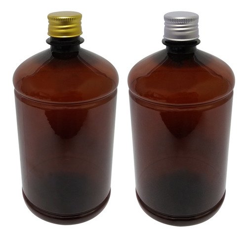49 Frasco Plástico Âmbar Pet 1l Tampa L Batoque Sab
