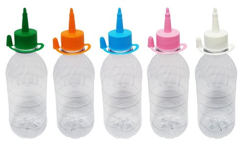 310 Frascos Plástico Cristal Pet 330ml C/ Bico Aplicador Suc - Imagem 2