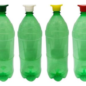 2 Frasco Plástico Verde Pet 2l Com Tampa Rosca 2 Bico Ref