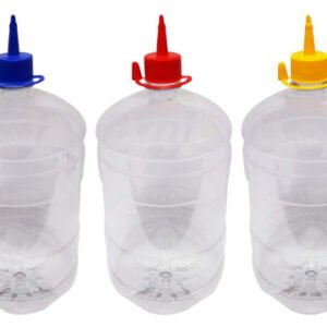 3 Frascos Plástico Cristal Pet 2l C/ Bico Aplicador Gro