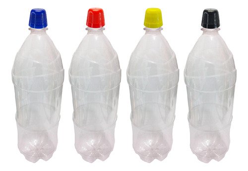 12 Frascos Plásticos Cristal Pet 2l Tampa Dosadora 20ml Ref