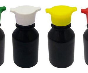 45 Frasco Plástico Âmbar Pet 100ml Tampa Rosca 2 Bico