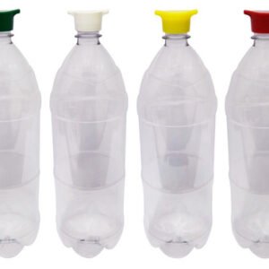 2 Frasco Plástico Cristal Pet 2l Com Tampa Rosca 2 Bico Ref