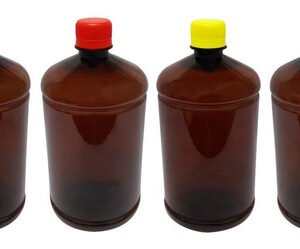 22 Frascos Plástico Âmbar Pet 1l Tampa Rosca Lacre Sab